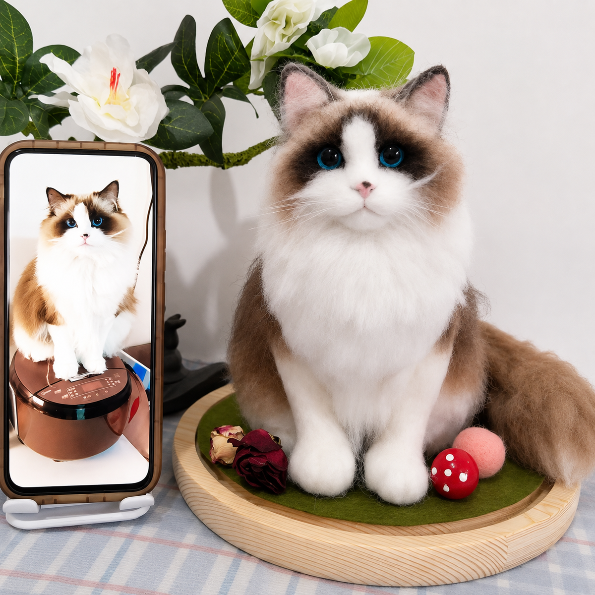 Custom Needle Felted Pet Portrait