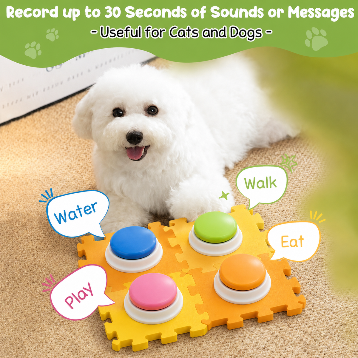 A button that lets your cat or dog talk