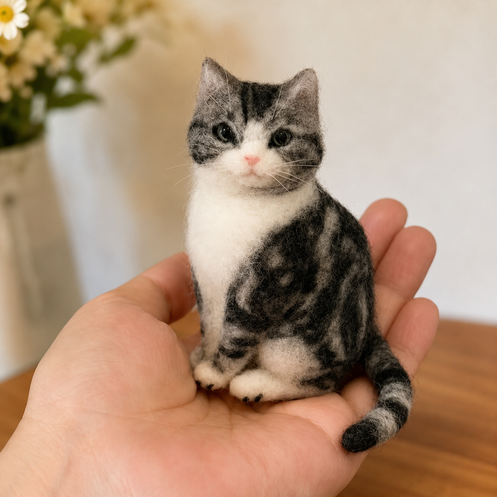Custom Needle Felted Pet Portrait