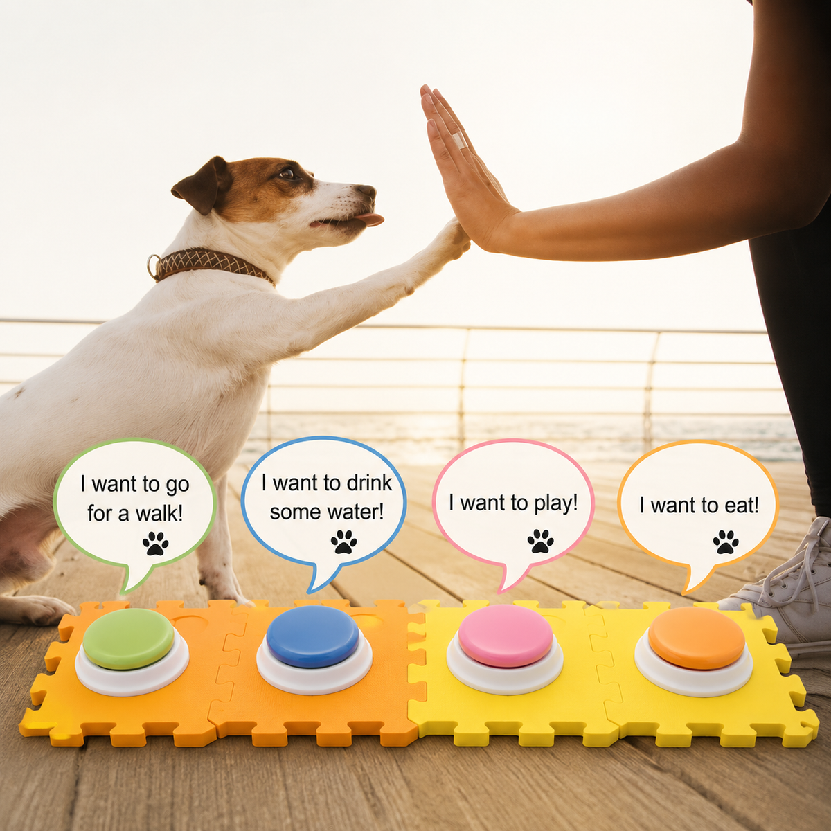 A button that lets your cat or dog talk