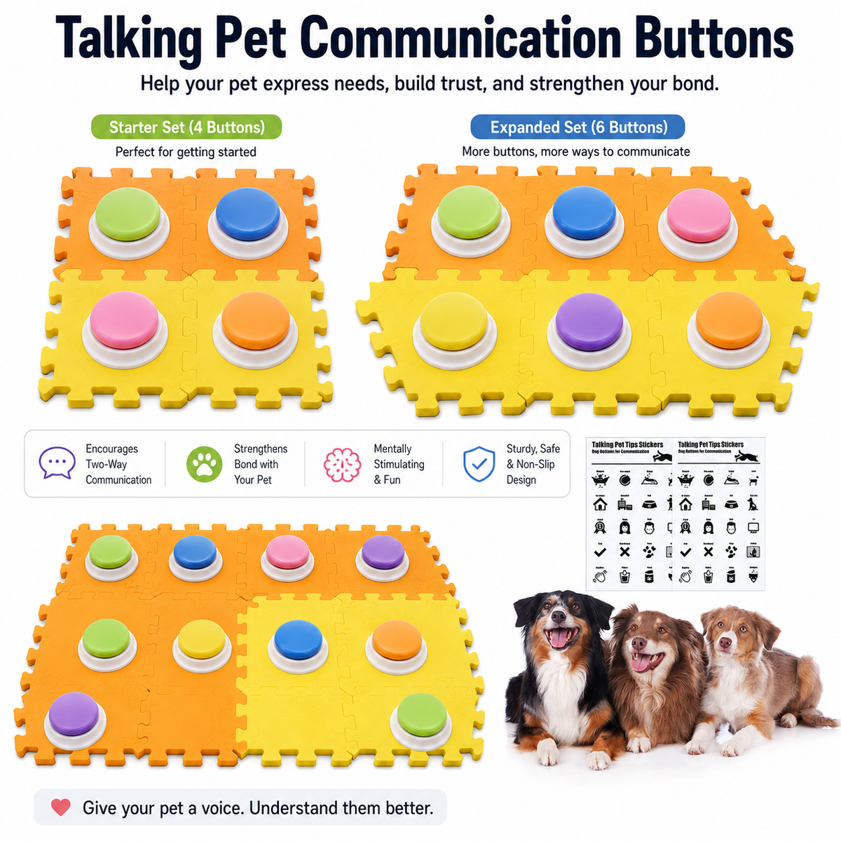 A button that lets your cat or dog talk