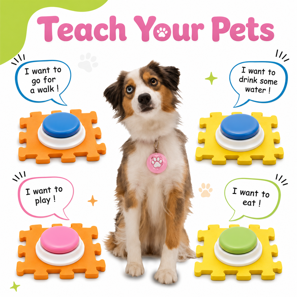 A button that lets your cat or dog talk